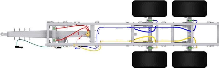 Joskin Dyna Pilot system wazenia rysunek JOSKIN   Dynamiczny system ważenia przy zawieszeniu hydraulicznym