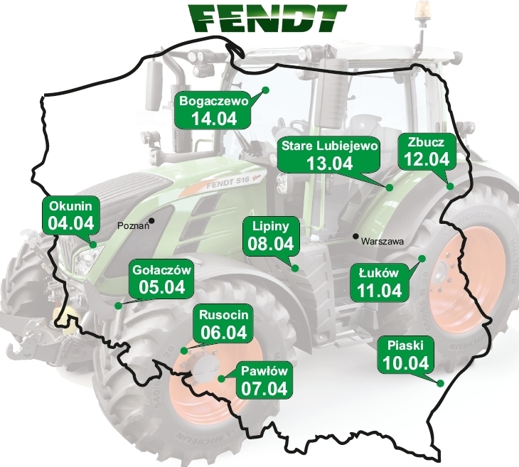 Fendt pokazy 2016 mapa FENDT i KRAMER   Demo Tour 2016